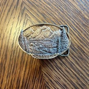 Rare Vintage Stanley Mountain Idaho Belt Buckle